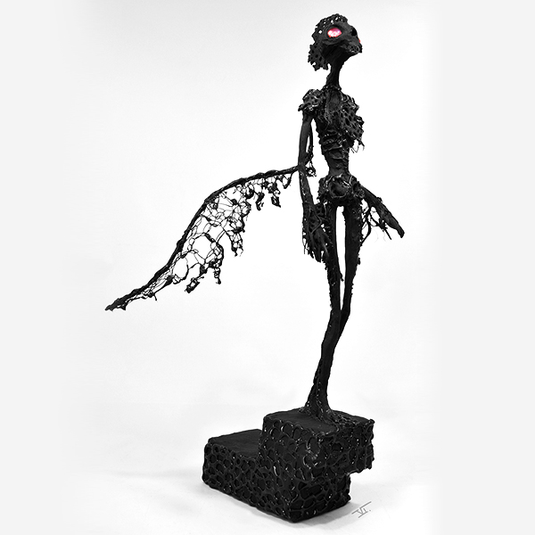 sculpture icare, personnage ailé ange