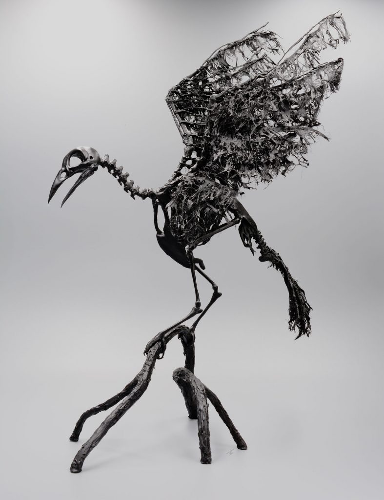 sculpture corbeau virginie gribouilli